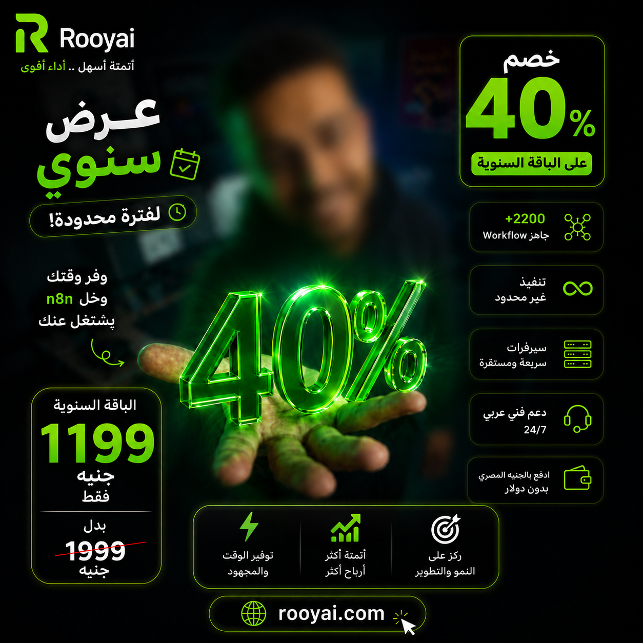 بوستر إعلاني - عرض سنوي n8n أوفر كتير سنة كلها شغل